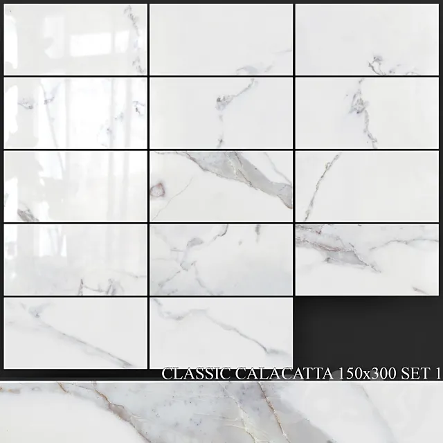Yurtbay Seramik Classic Calacatta 150×300 Set 1 3D Model