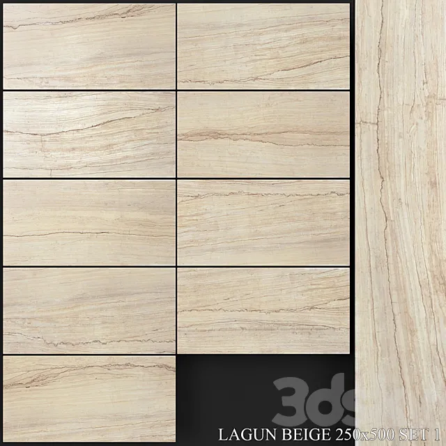 Yurtbay Seramik Lagun Beige 250×500 Set 1 3D Model