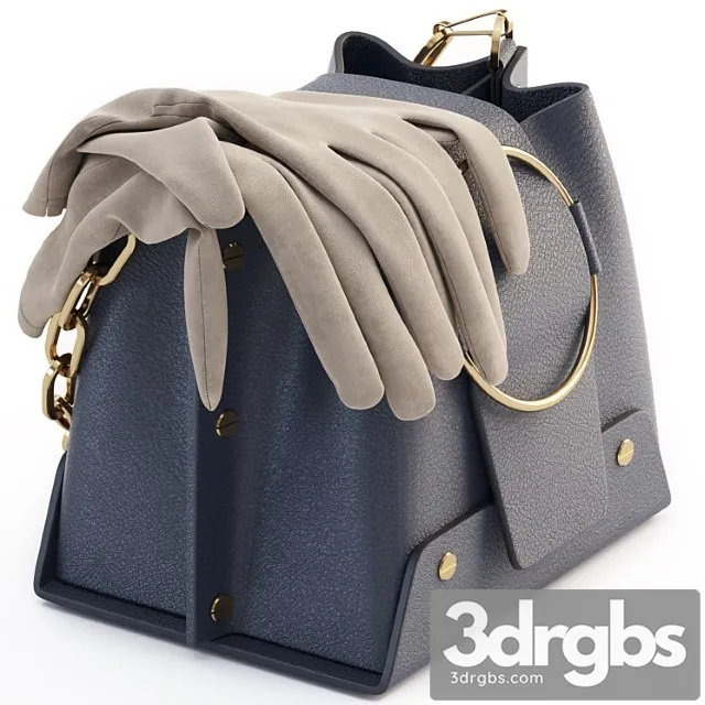 Yuzefi blue navy delila mini bag 3D Model Download