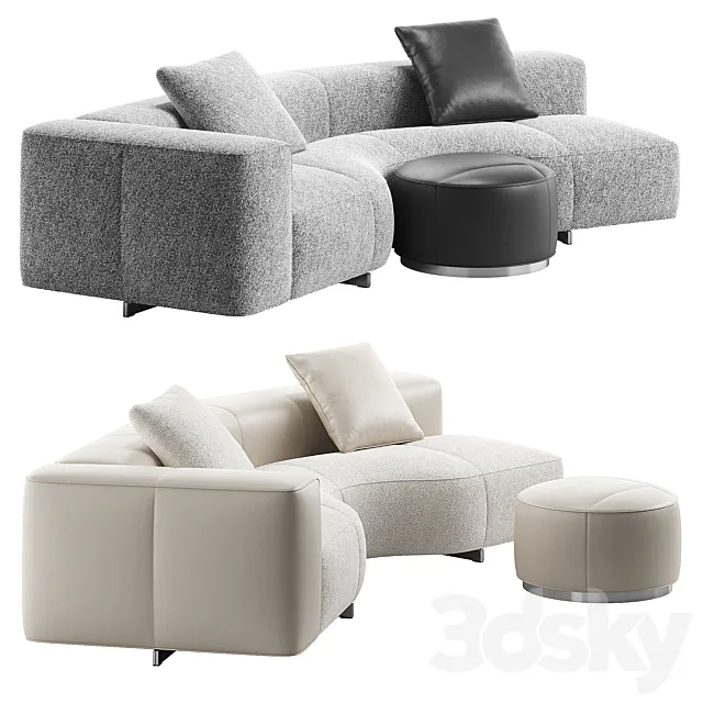 Yves Small Sofa 02 by Minotti 3D Model