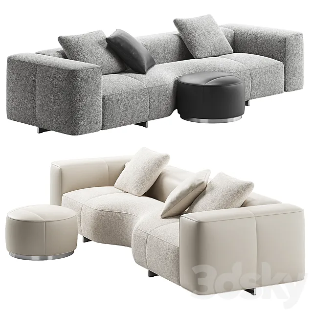 Yves Small Sofa 04 by Minotti 3D Model