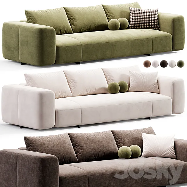 Yves sofa by minotti 3D Model