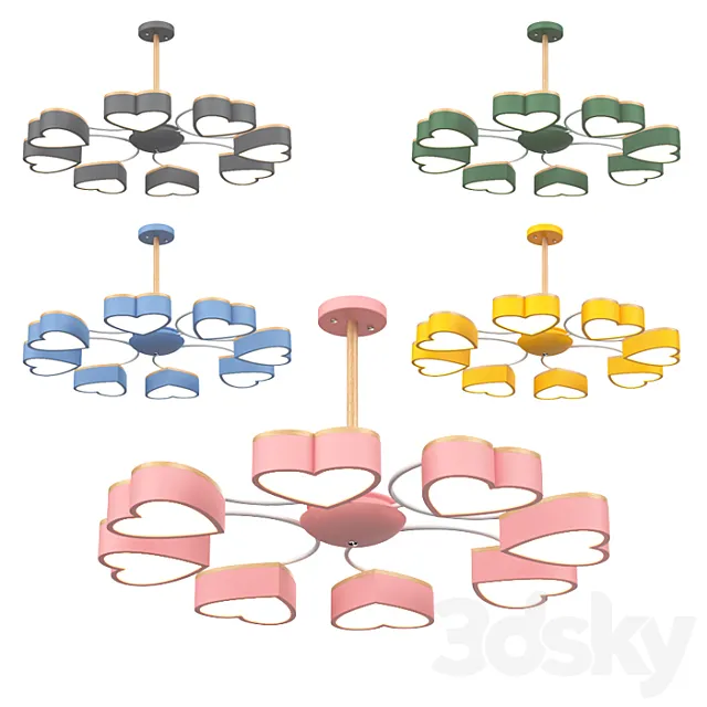 YY LAMPATRON HEARTS 3D Model