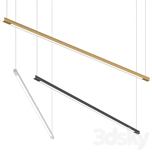 Z-Bar Pendant Linear 3D Model
