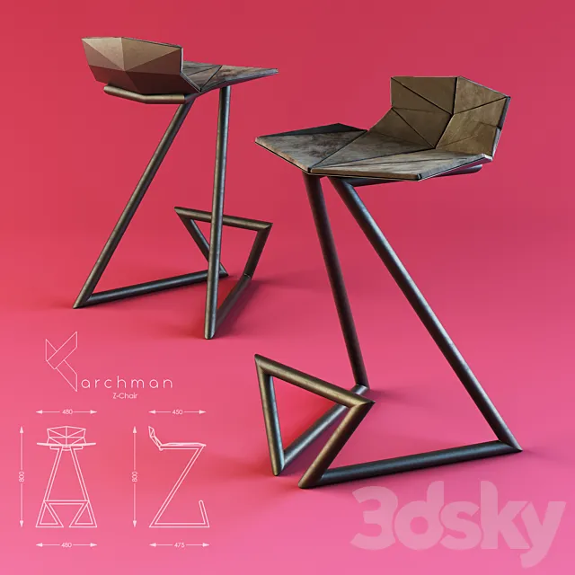 Z-chair _ Karchman 3DModel