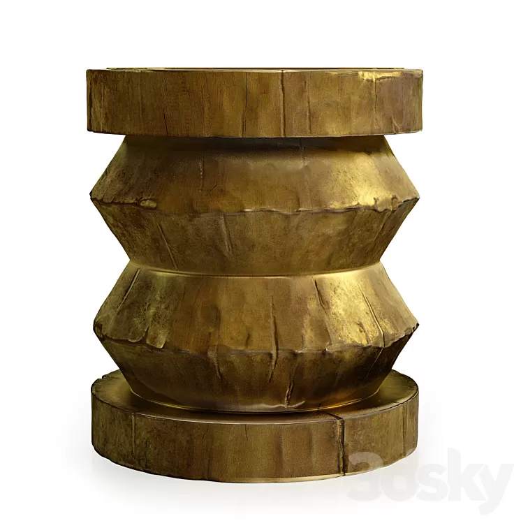 Z STOOL GOLD 3D Model Z STOOL GOLD 3D Model