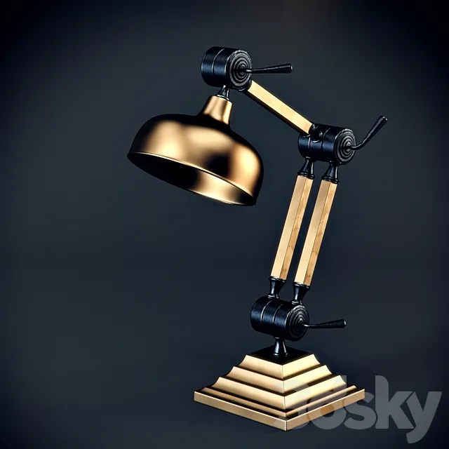 Zaffero ORIN TABLE LAMP BRASS 3D Model