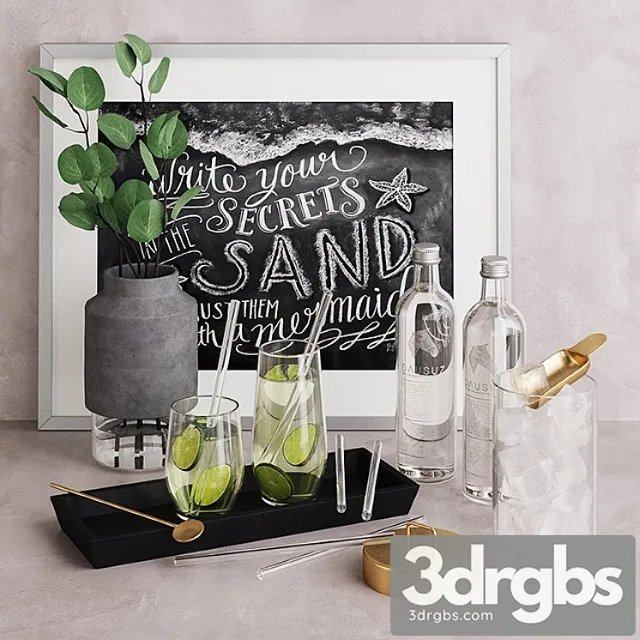 Zakkia cocktail set 3D Model Download