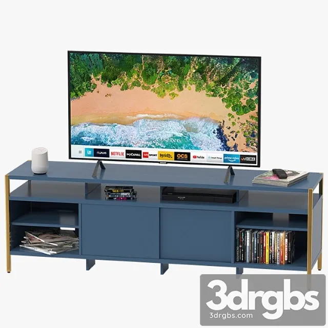 Zane media console 2 3D Model Download