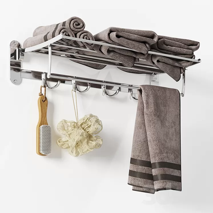 Zangra Foldaway Towel Rack 3D Model
