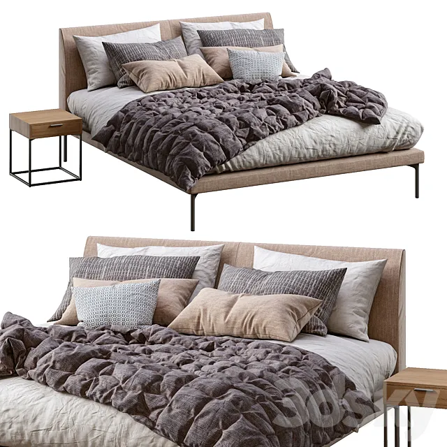 Zanotta Bed Talamo 3D Model Zanotta Bed Talamo 3D Model