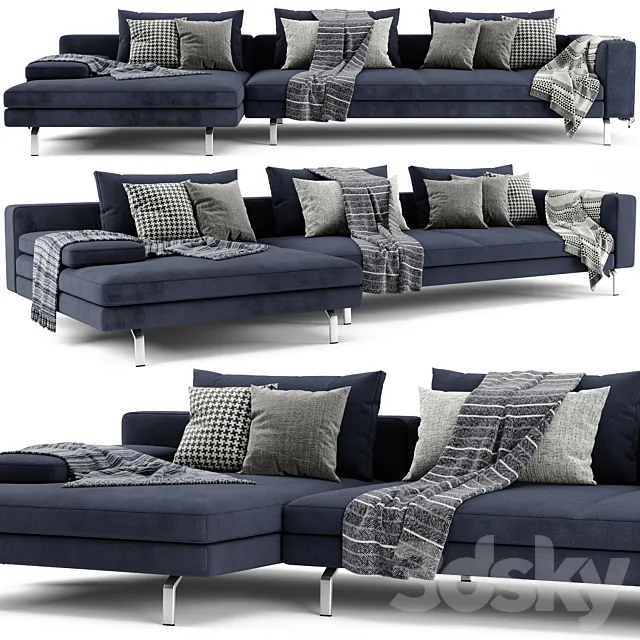 Zanotta Bruce Chaise Longue Sofa 3D Model Zanotta Bruce Chaise Longue Sofa 3D Model