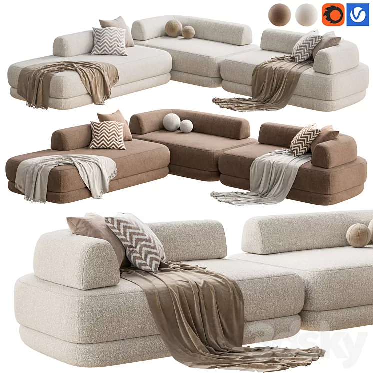 Zanotta Bumper Sofa 3D Model