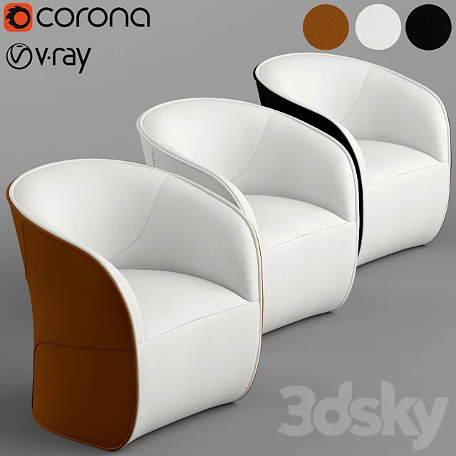 Zanotta calla armchair 3D Model Zanotta calla armchair 3D Model