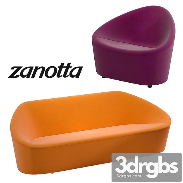 Zanotta club 1010 sofa & armchair Zanotta club 1010 sofa & armchair