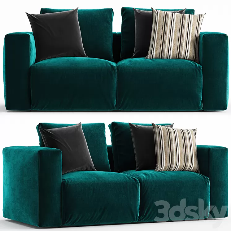 Zanotta Gamma Sofa 2 seats 3D Model