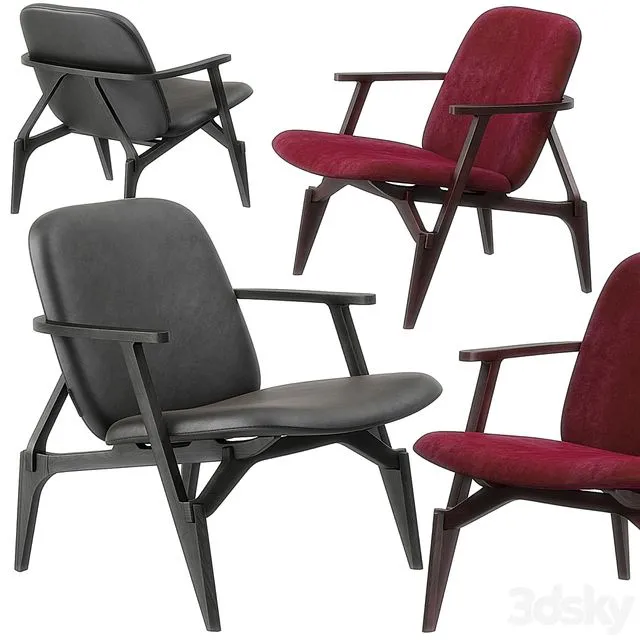 Zanotta Louise armchair 3D Model Zanotta Louise armchair 3D Model