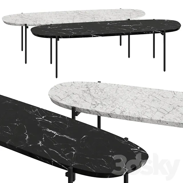 Zanotta Niobe 671 Coffee Tables 3DModel Zanotta Niobe 671 Coffee Tables 3DModel