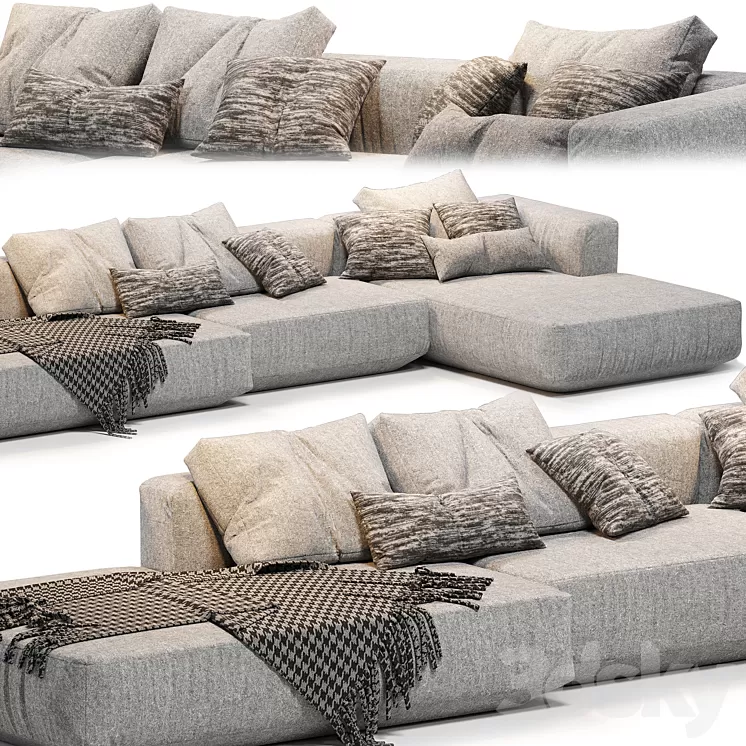 zanotta pianoalto gray 3D Model zanotta pianoalto gray 3D Model