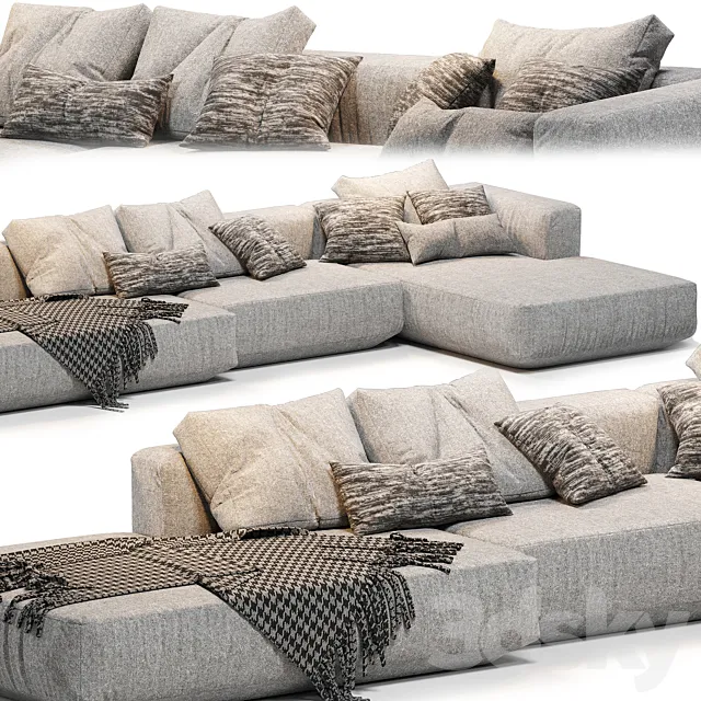 zanotta pianoalto gray 3DModel