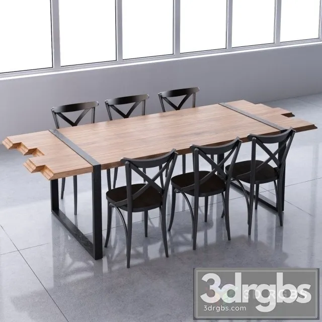 Zanotta Raw Ton NR 150 Set 3D Model Download