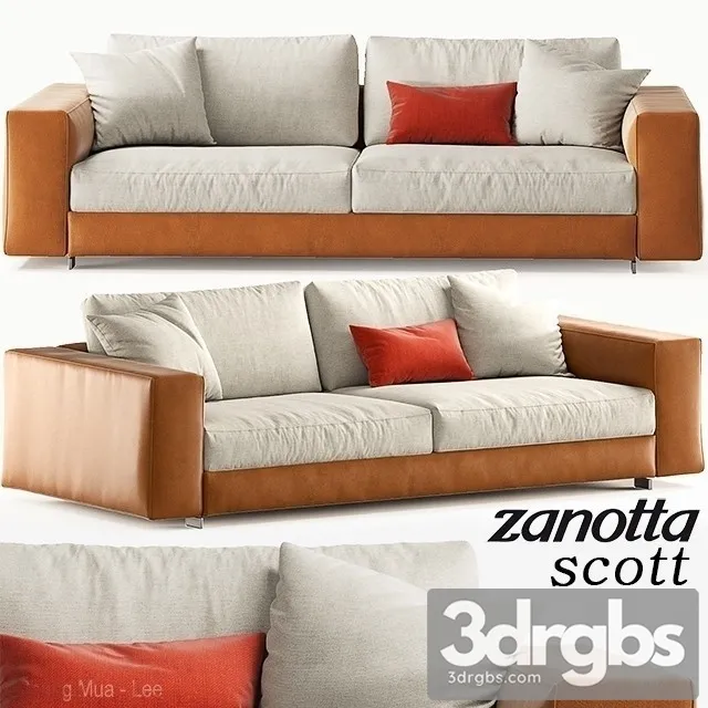 Zanotta Scott Sofa 3D Model Download Zanotta Scott Sofa 3D Model Download