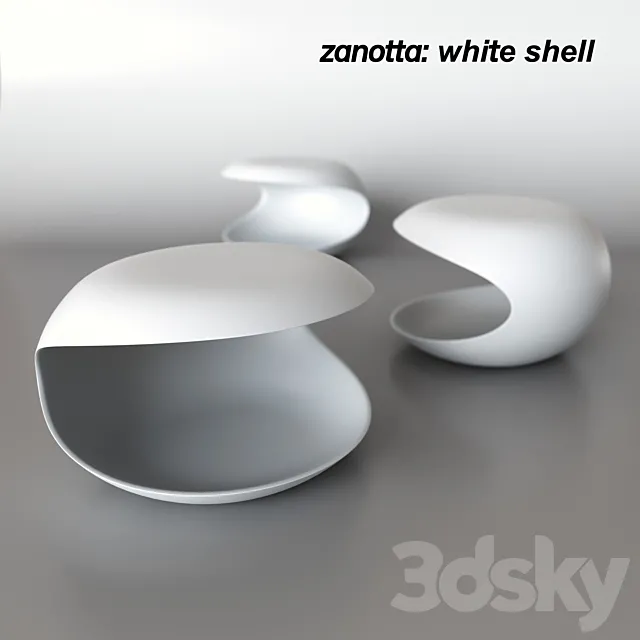 Zanotta White shell 3D Model