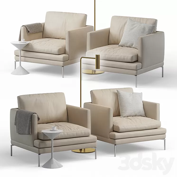 Zanotta William Armchairs 3D Model
