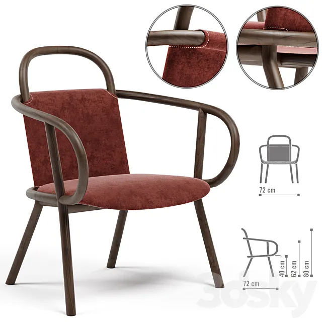 Zantilam Lounge Armchair by Very Wood 3D Model Zantilam Lounge Armchair by Very Wood 3D Model