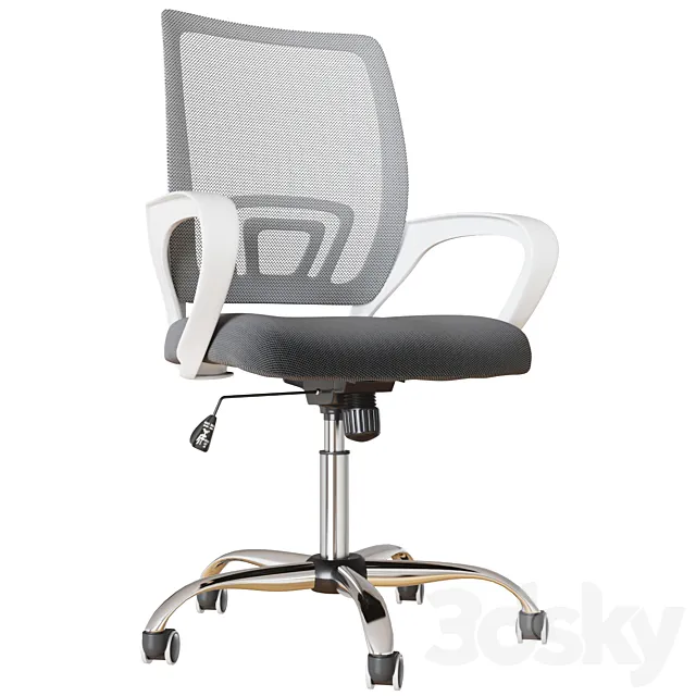 ZANZAN Mid Back Mesh Office Chair Ergonomic Swivel 3D Model