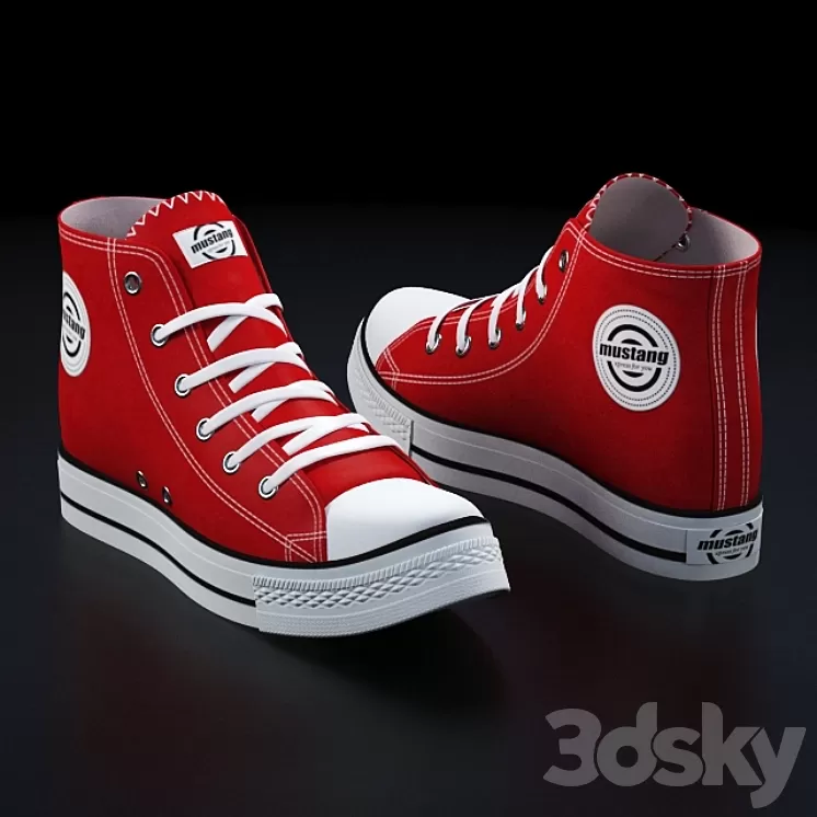 Zapatillas mustang 3D Model