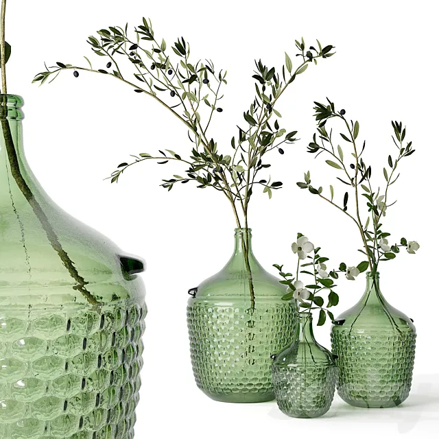 Zara glass bottles 3DModel Zara glass bottles 3DModel