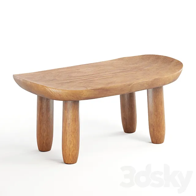 Zara Home Bowed Low Stool 3DModel