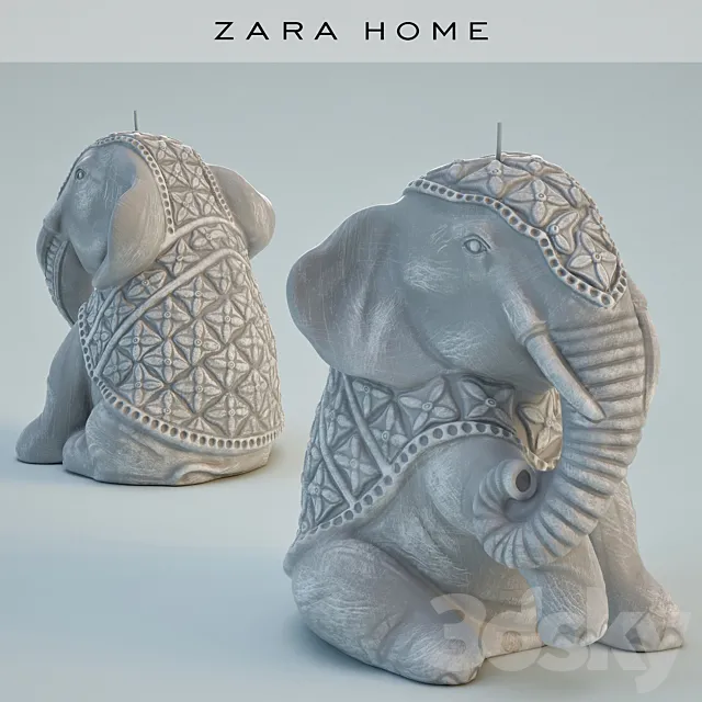 Zara home candle Seated Elephant 3DModel Zara home candle Seated Elephant 3DModel
