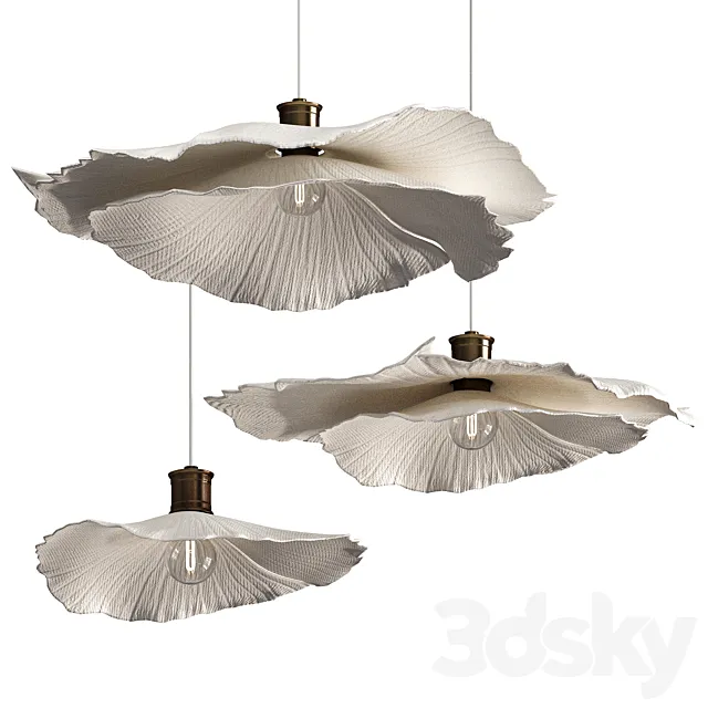 Zara Home ceiling Lamp in three sizes 3D Model Zara Home ceiling Lamp in three sizes 3D Model