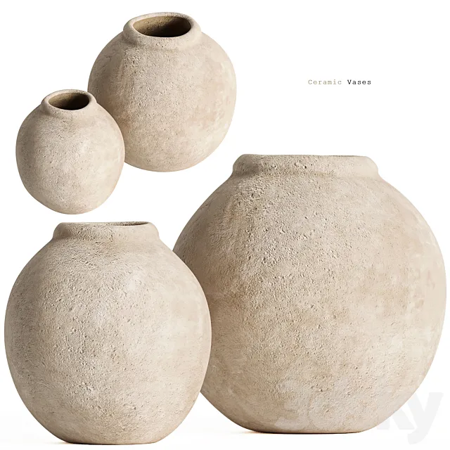 Zara Home – Ceramic Vases 3D Model