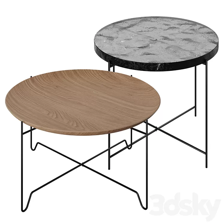 Zara Home Coffee Tables Set 3D Model Zara Home Coffee Tables Set 3D Model
