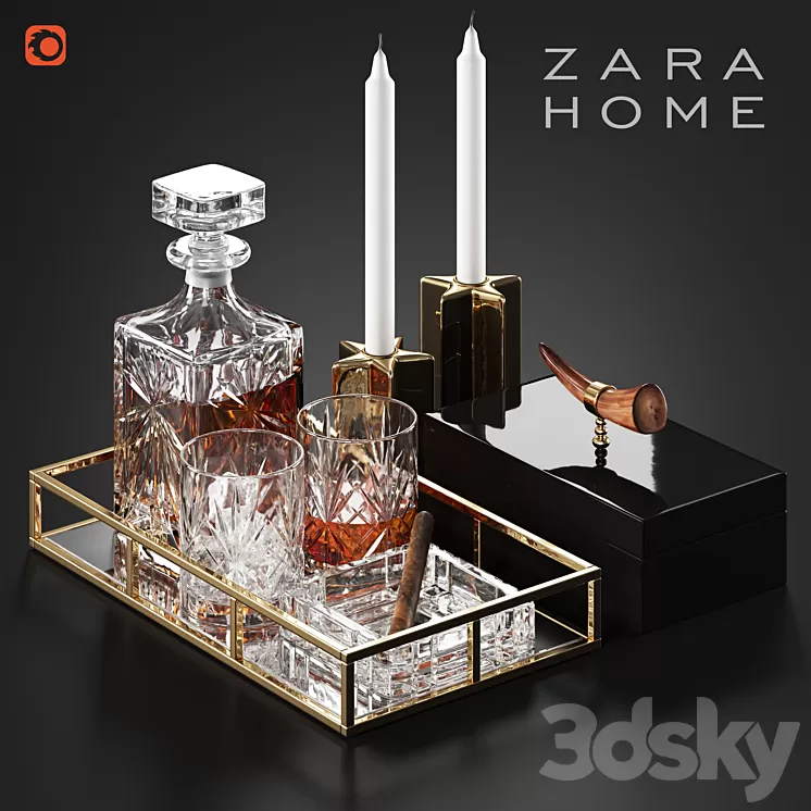 ZARA HOME – Decor set 1 3D Model