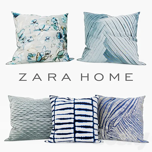 Zara Home – Decorative Pillows set 10 3DModel Zara Home – Decorative Pillows set 10 3DModel