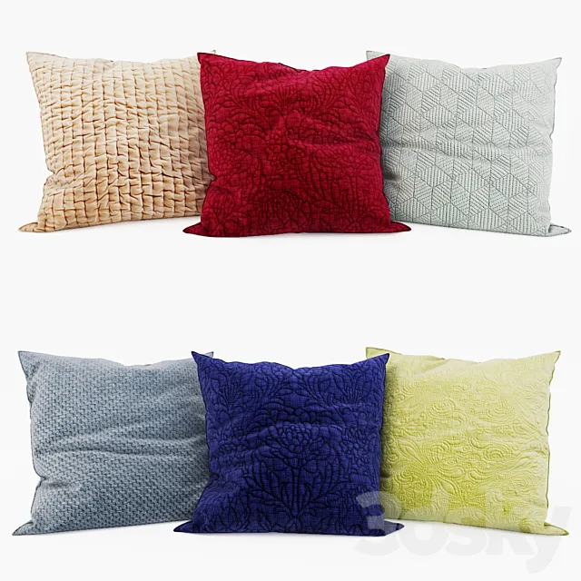 Zara Home – Decorative Pillows set 22 3DModel Zara Home – Decorative Pillows set 22 3DModel