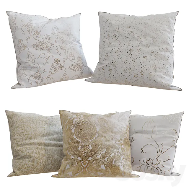 Zara Home – Decorative Pillows set 48 3D Model Zara Home – Decorative Pillows set 48 3D Model