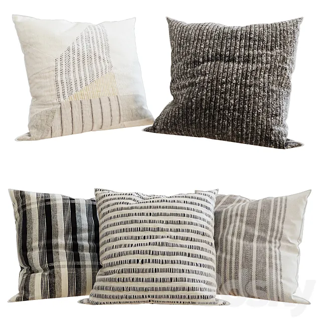 Zara Home – Decorative Pillows set 54 3D Model Zara Home – Decorative Pillows set 54 3D Model