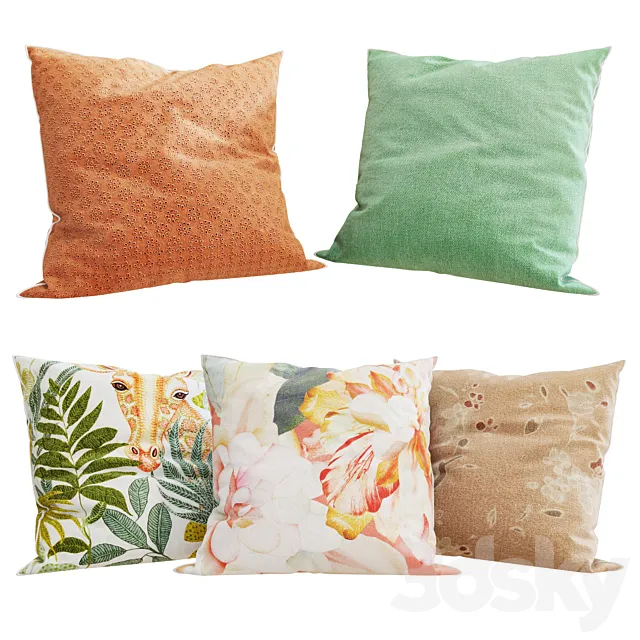Zara Home – Decorative Pillows set 61 3DModel Zara Home – Decorative Pillows set 61 3DModel