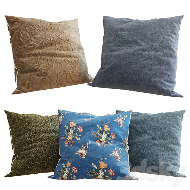Zara Home – Decorative Pillows set 68 3DModel Zara Home – Decorative Pillows set 68 3DModel