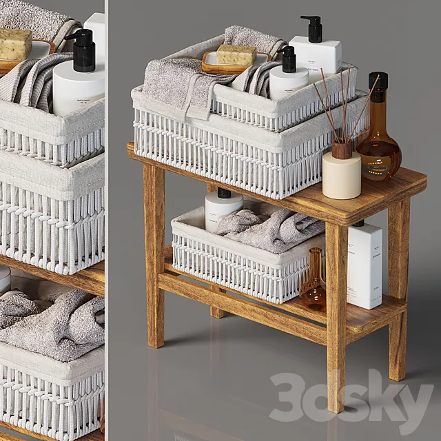 ZARA HOME Decorative set with baskets 3DModel