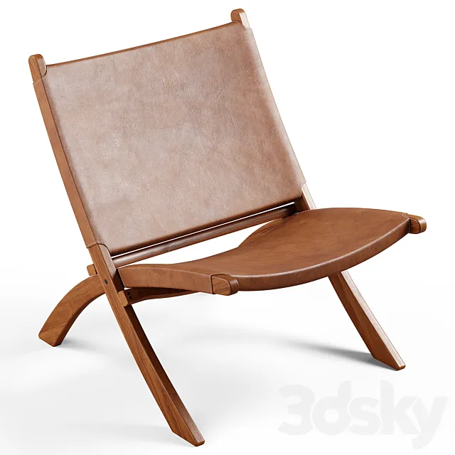 Zara Home – Leather folding chair 3D Model