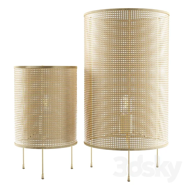 Zara Home Rattan Lamp 3D Model Zara Home Rattan Lamp 3D Model