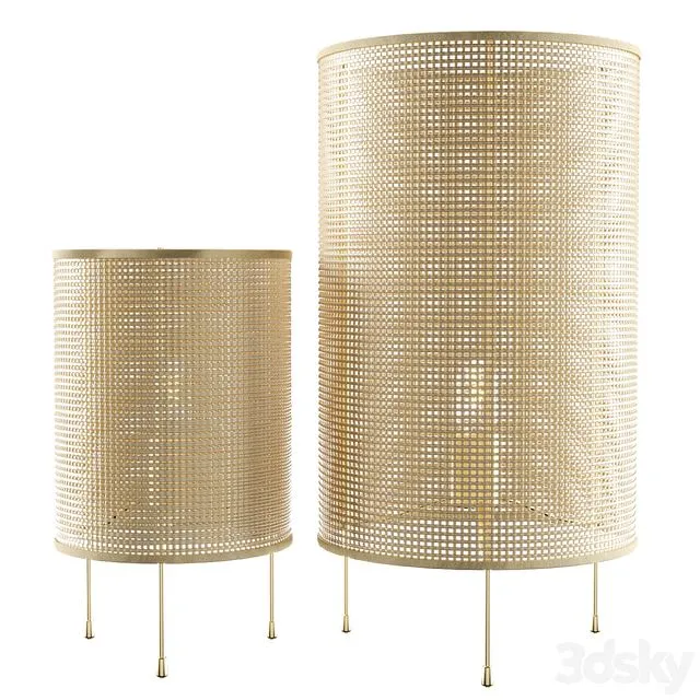 Zara Home Rattan Lamp 3D Model Zara Home Rattan Lamp 3D Model