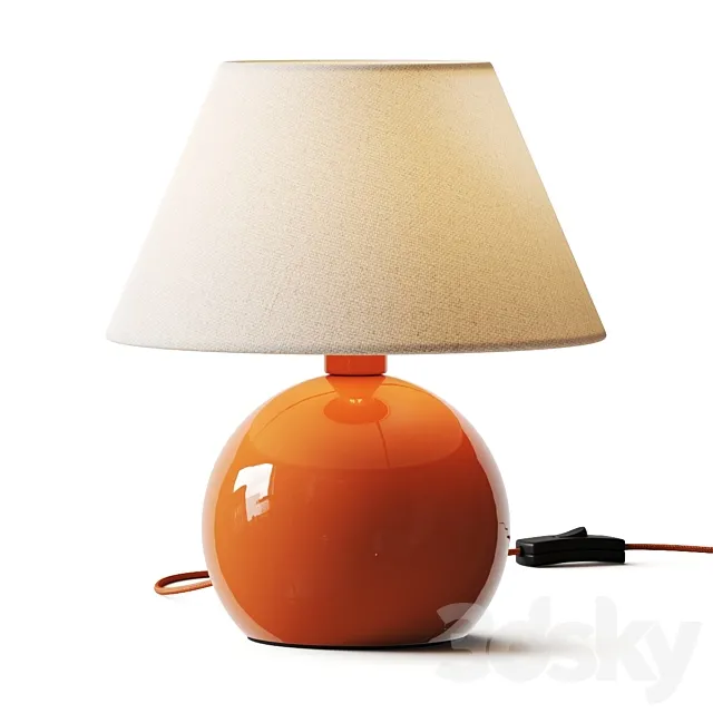 Zara Home Terracotta Colored Table Lamp 3D Model Zara Home Terracotta Colored Table Lamp 3D Model