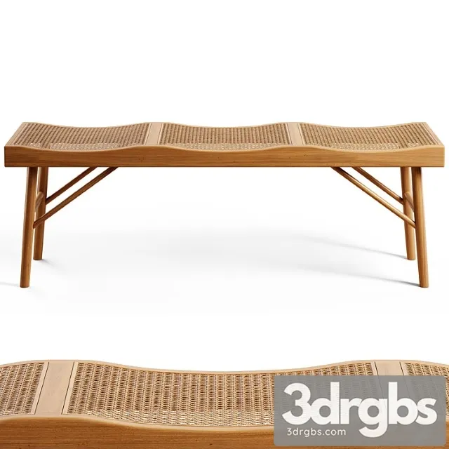 Zara home – the bench made of wood and rattan Zara home – the bench made of wood and rattan